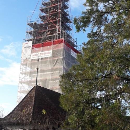 02 Kirchturm Münsingen Gerüst